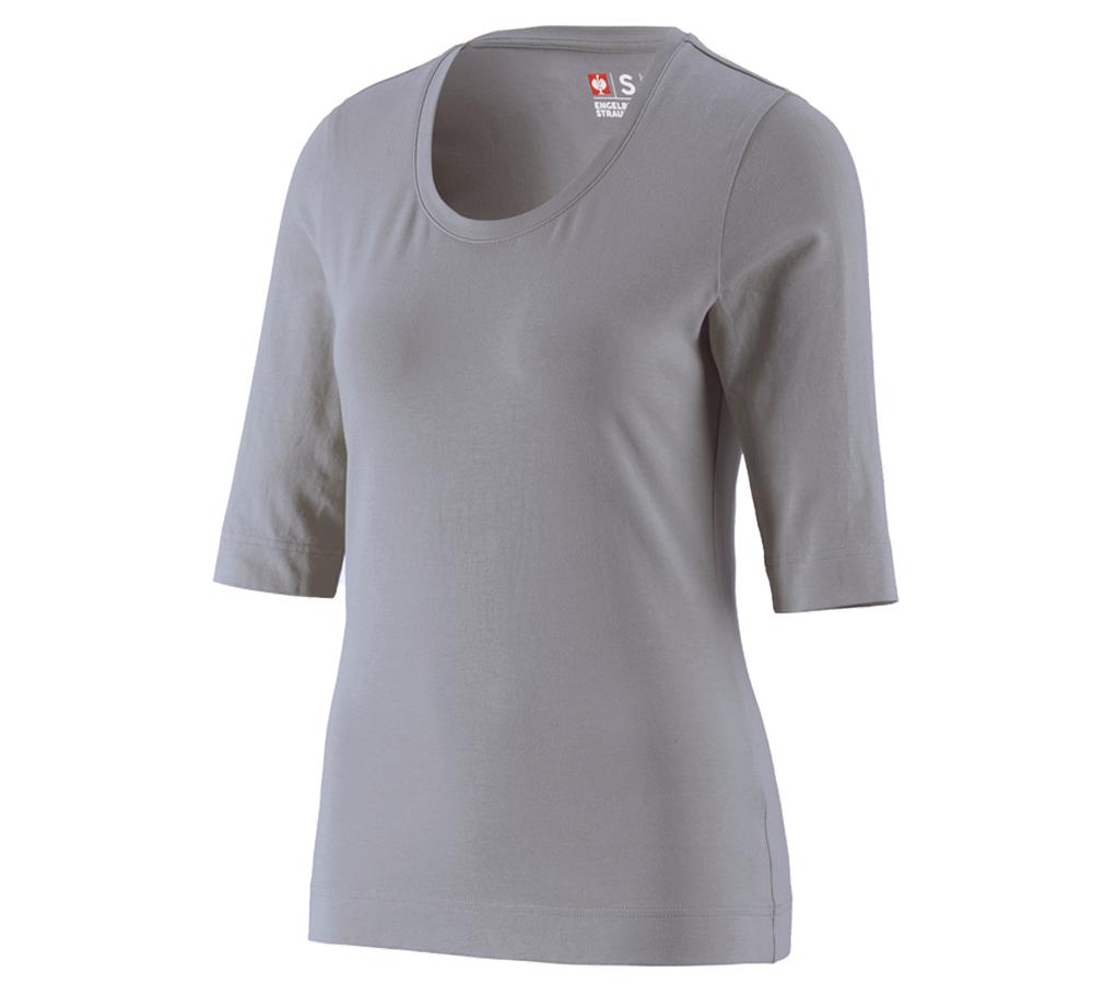 Koszulki | Pulower | Bluzki: e.s. Koszulka rękaw 3/4 cotton stretch, damska + platynowy