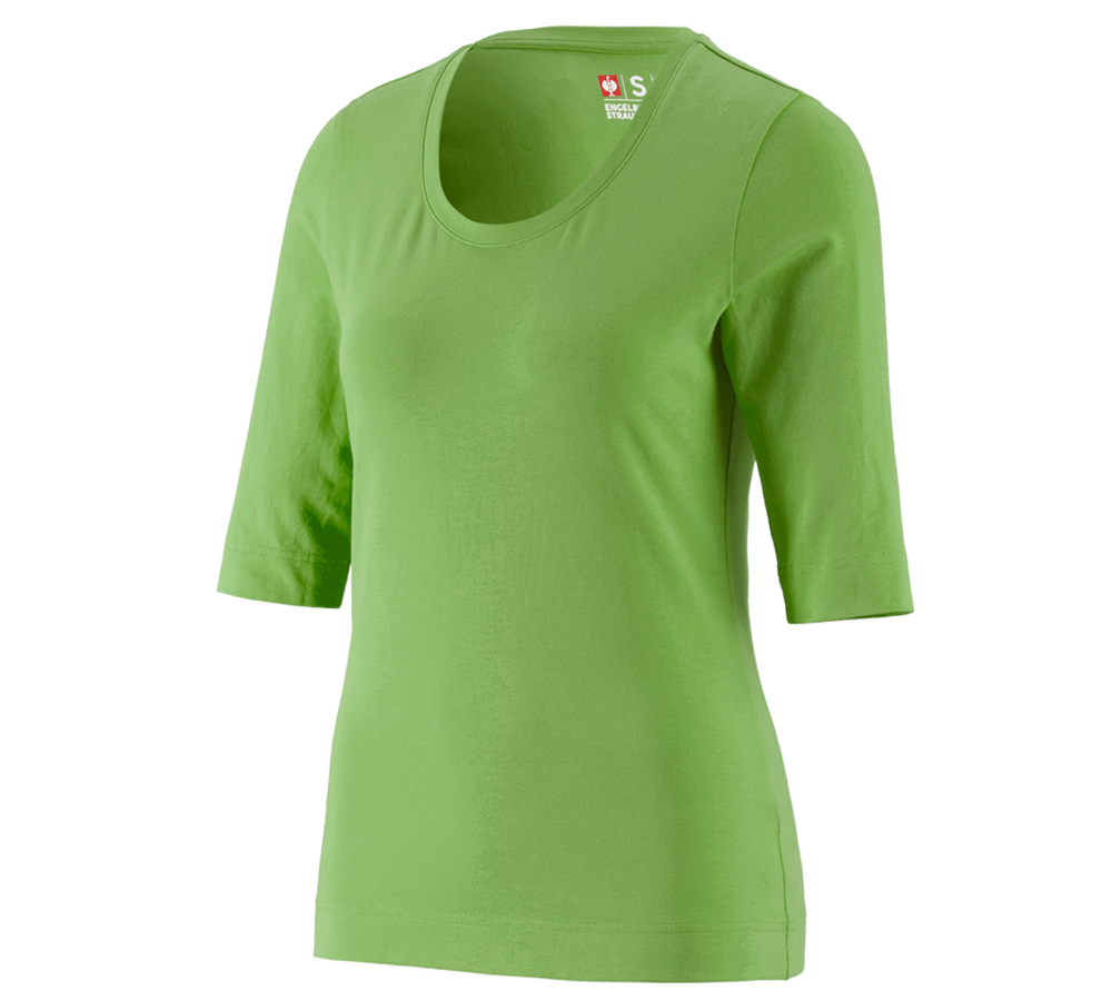 Koszulki | Pulower | Bluzki: e.s. Koszulka rękaw 3/4 cotton stretch, damska + zielony morski