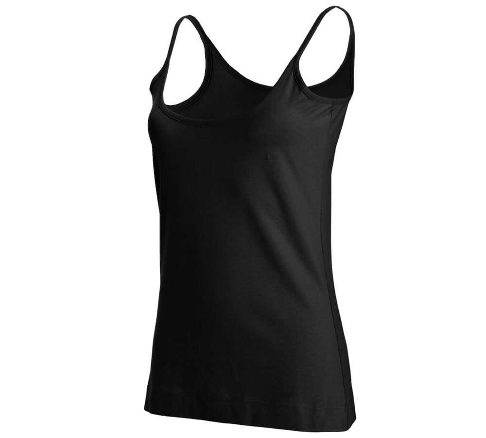 Koszulki | Pulower | Bluzki: e.s. Top na ramiączkach cotton stretch, damski + czarny