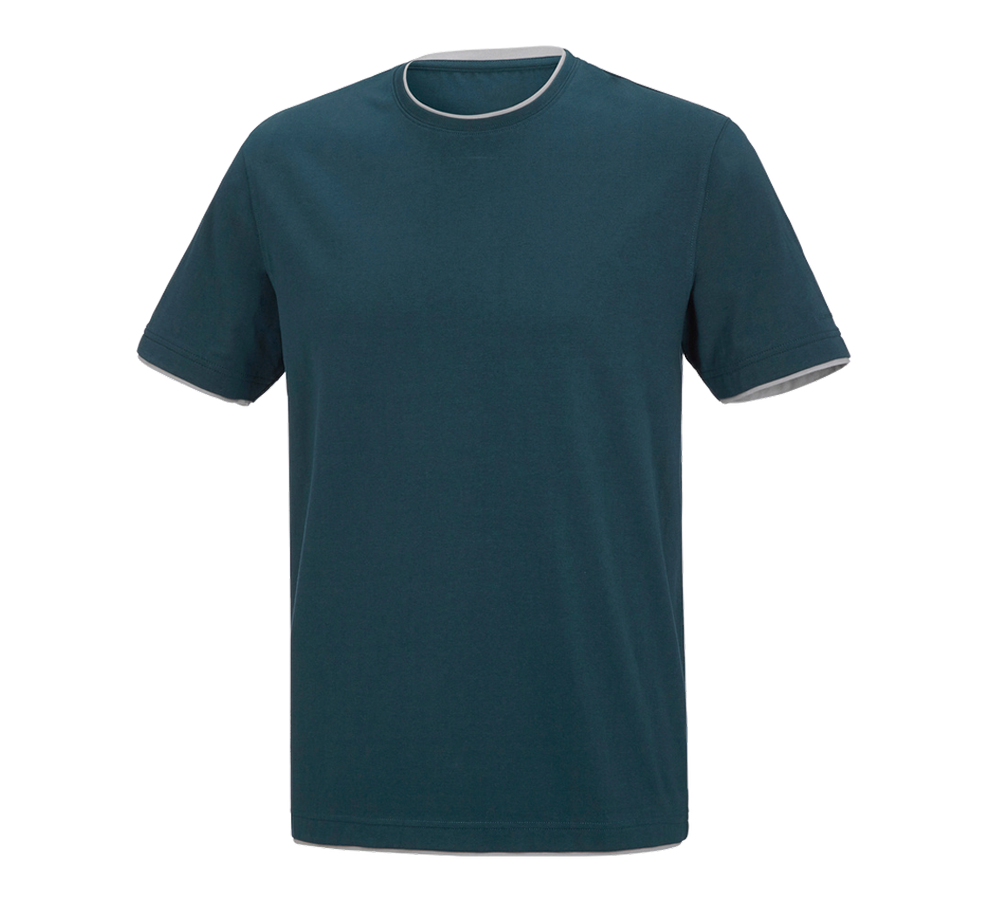Koszulki | Pulower | Koszule: e.s. Koszulka cotton stretch Layer + niebieski morski/platynowy
