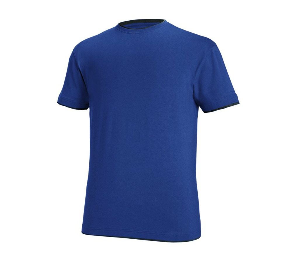 Koszulki | Pulower | Koszule: e.s. Koszulka cotton stretch Layer + chabrowy/czarny