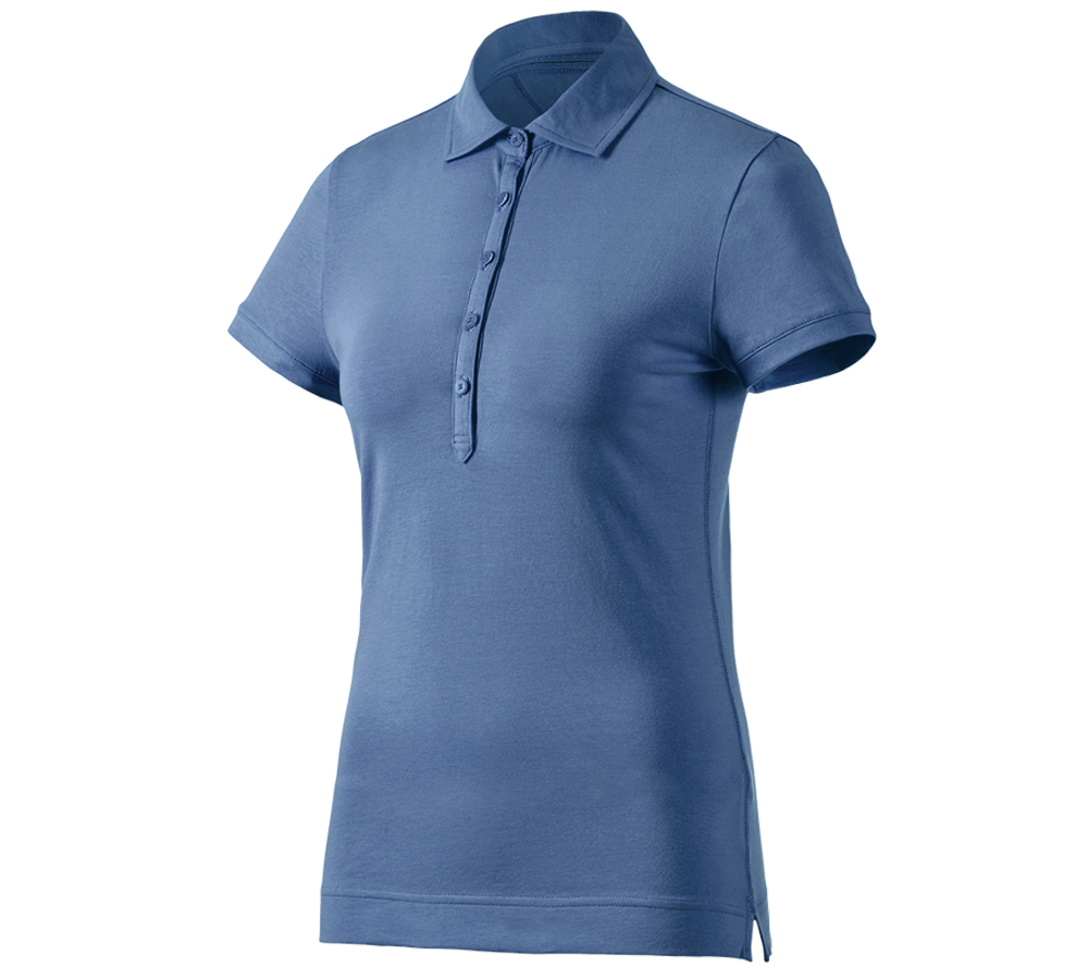 Koszulki | Pulower | Bluzki: e.s. Koszulka polo cotton stretch, damska + kobaltowy