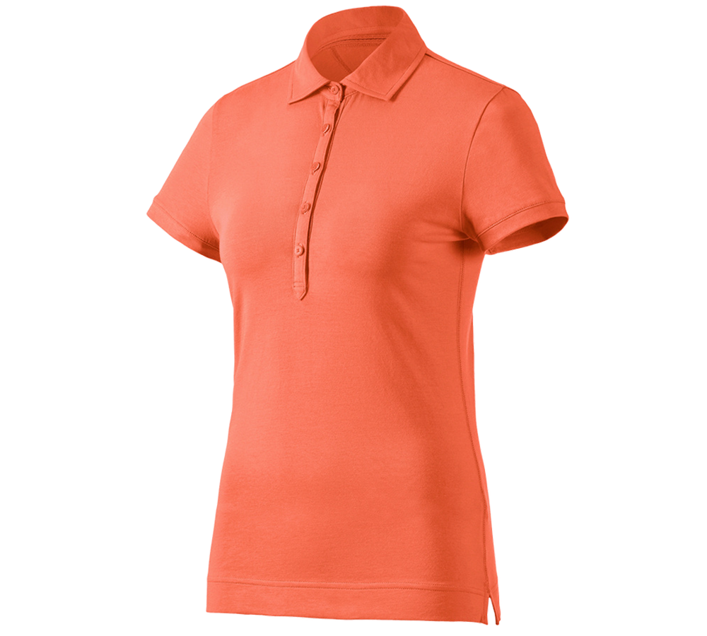Koszulki | Pulower | Bluzki: e.s. Koszulka polo cotton stretch, damska + nektarynkowy