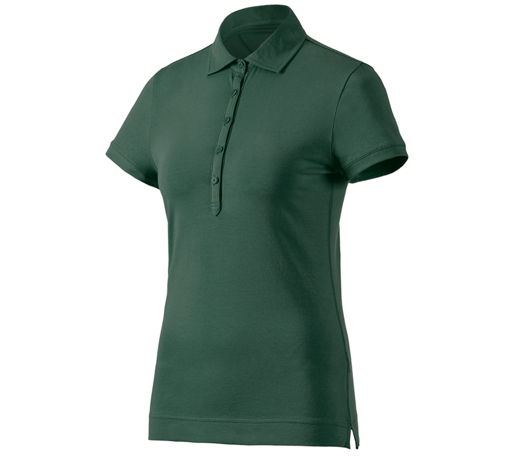 Koszulki | Pulower | Bluzki: e.s. Koszulka polo cotton stretch, damska + zielony