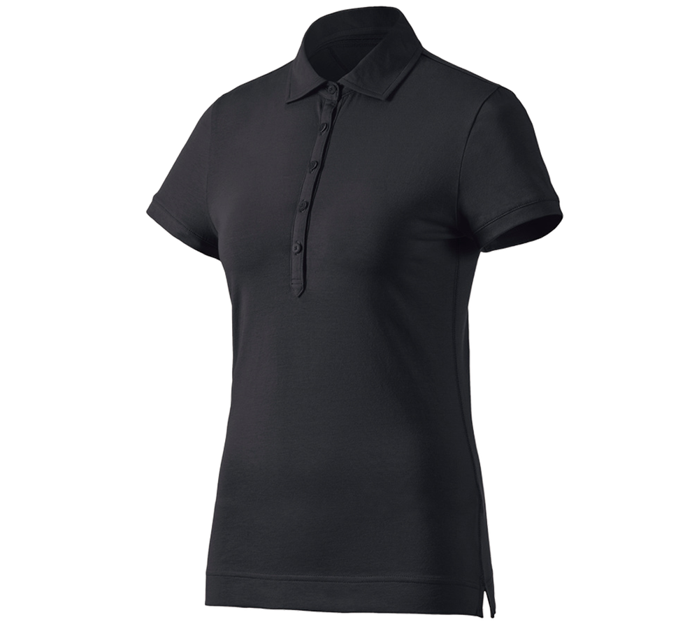 Koszulki | Pulower | Bluzki: e.s. Koszulka polo cotton stretch, damska + czarny