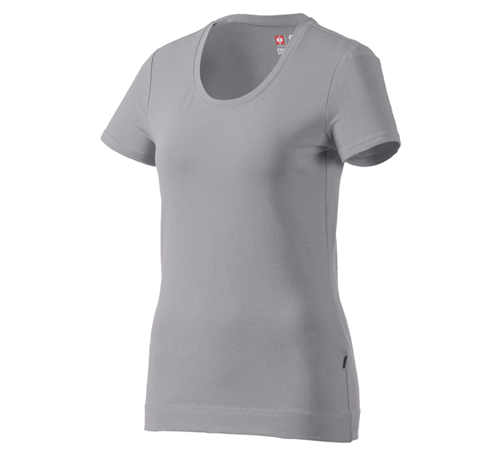 Koszulki | Pulower | Bluzki: e.s. Koszulka cotton stretch, damska + platynowy