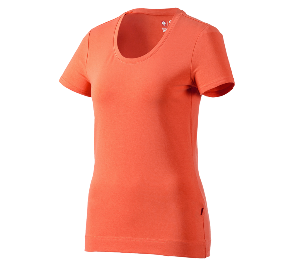 Koszulki | Pulower | Bluzki: e.s. Koszulka cotton stretch, damska + nektarynkowy