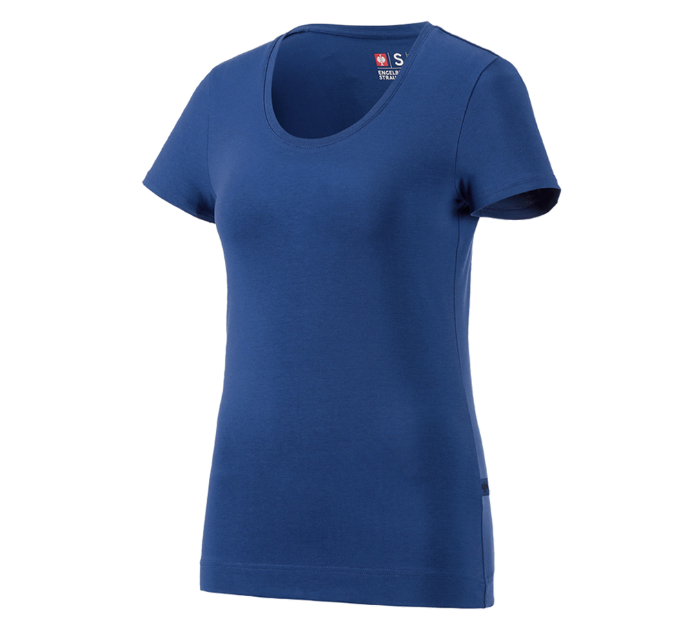 Koszulki | Pulower | Bluzki: e.s. Koszulka cotton stretch, damska + błękit alkaliczny