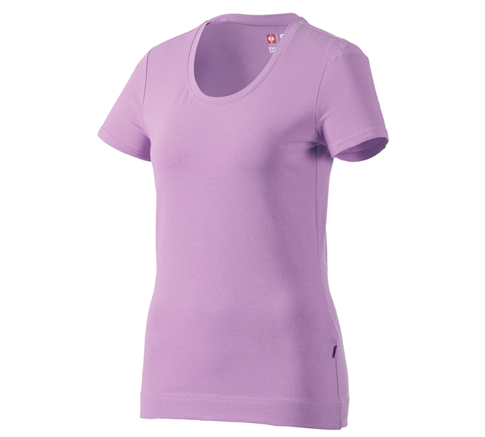 Koszulki | Pulower | Bluzki: e.s. Koszulka cotton stretch, damska + lawendowy