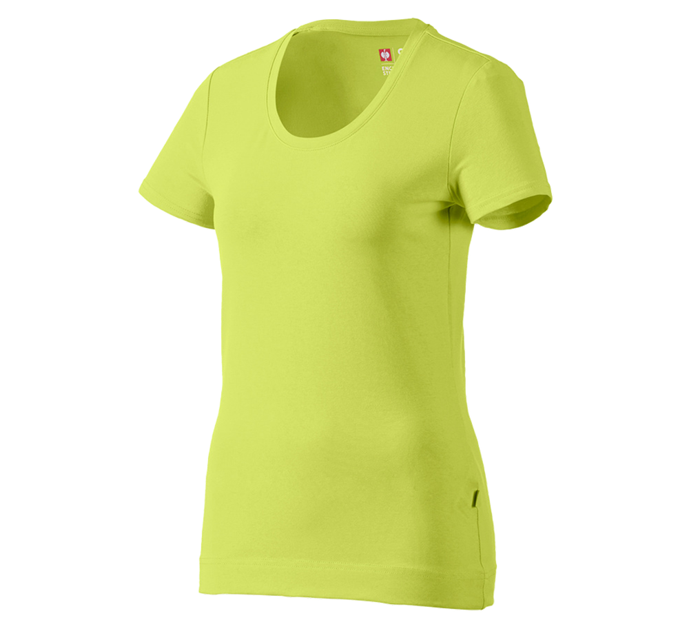 Koszulki | Pulower | Bluzki: e.s. Koszulka cotton stretch, damska + majowa zieleń