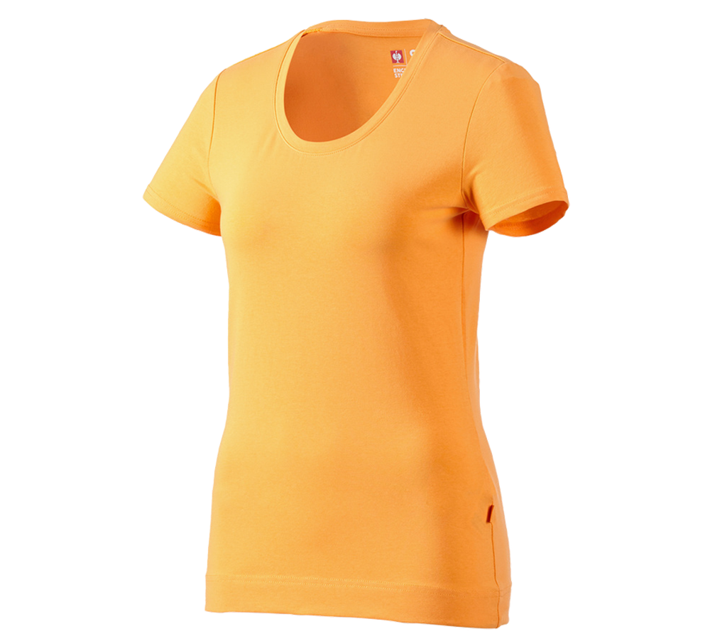 Koszulki | Pulower | Bluzki: e.s. Koszulka cotton stretch, damska + jasnopomarańczowy
