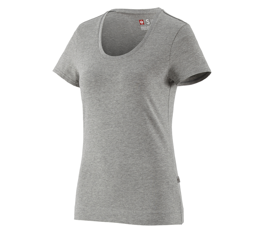 Koszulki | Pulower | Bluzki: e.s. Koszulka cotton stretch, damska + szary melanżowy