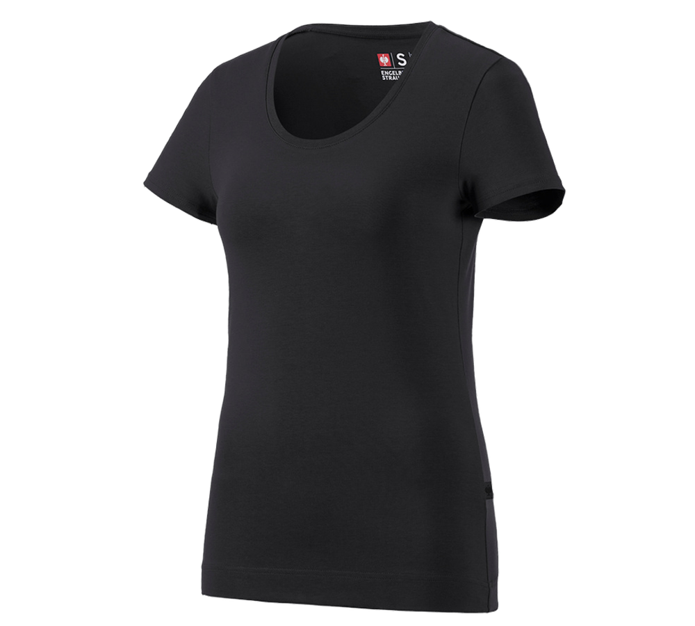 Koszulki | Pulower | Bluzki: e.s. Koszulka cotton stretch, damska + czarny