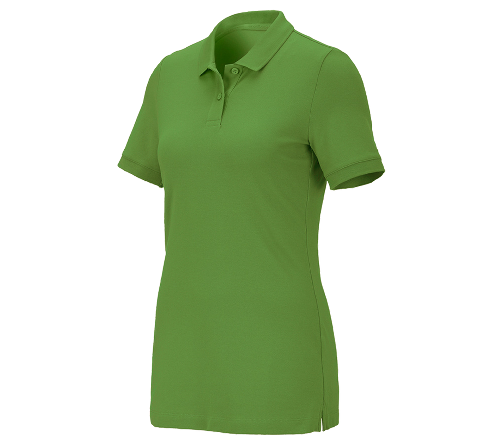 Koszulki | Pulower | Bluzki: e.s. Koszulka polo z piki cotton stretch, damska + zielony morski