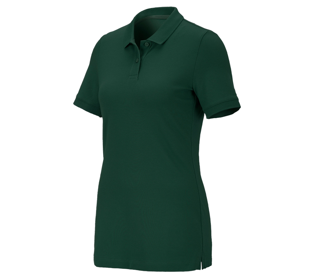Koszulki | Pulower | Bluzki: e.s. Koszulka polo z piki cotton stretch, damska + zielony