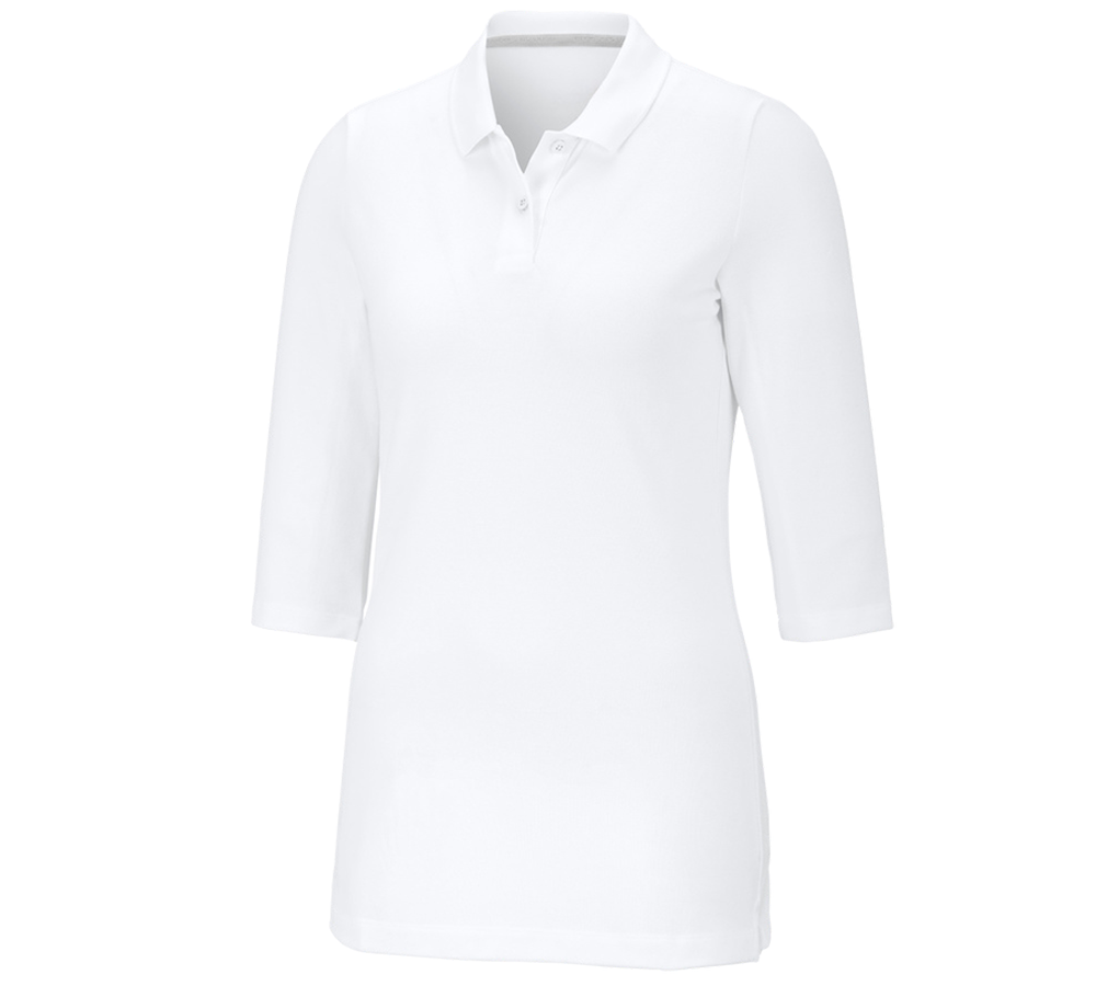 Koszulki | Pulower | Bluzki: e.s. Kosz. polo z piki ręk.3/4 cotton stretch,da. + biały