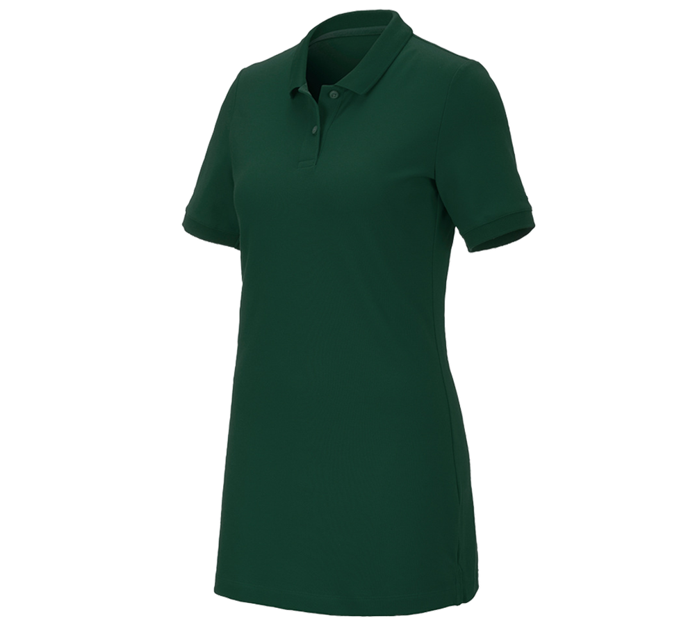 Koszulki | Pulower | Bluzki: e.s. Kosz. polo z piki cotton stretch,da.,long fit + zielony
