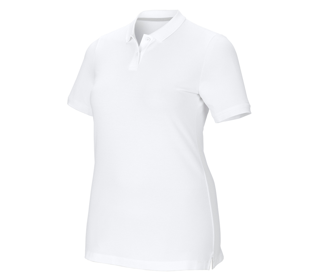 Koszulki | Pulower | Bluzki: e.s. Kosz. polo z piki cotton stretch,da.,plus fit + biały