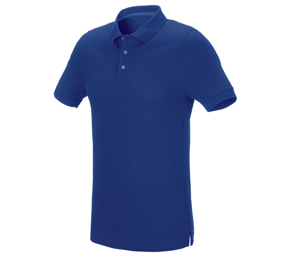 Koszulki | Pulower | Koszule: e.s. Koszulka polo z piki cotton stretch, slim fit + chabrowy