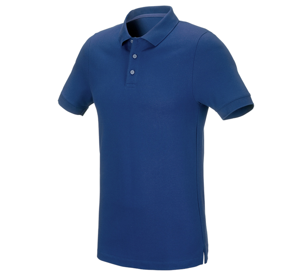 Koszulki | Pulower | Koszule: e.s. Koszulka polo z piki cotton stretch, slim fit + błękit alkaliczny