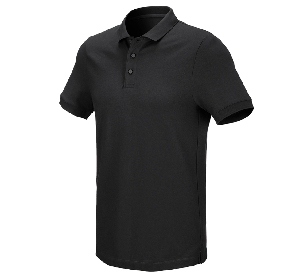 Koszulki | Pulower | Koszule: e.s. Koszulka polo z piki cotton stretch + czarny