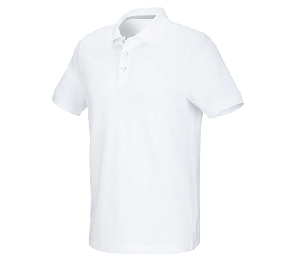 Koszulki | Pulower | Koszule: e.s. Koszulka polo z piki cotton stretch + biały