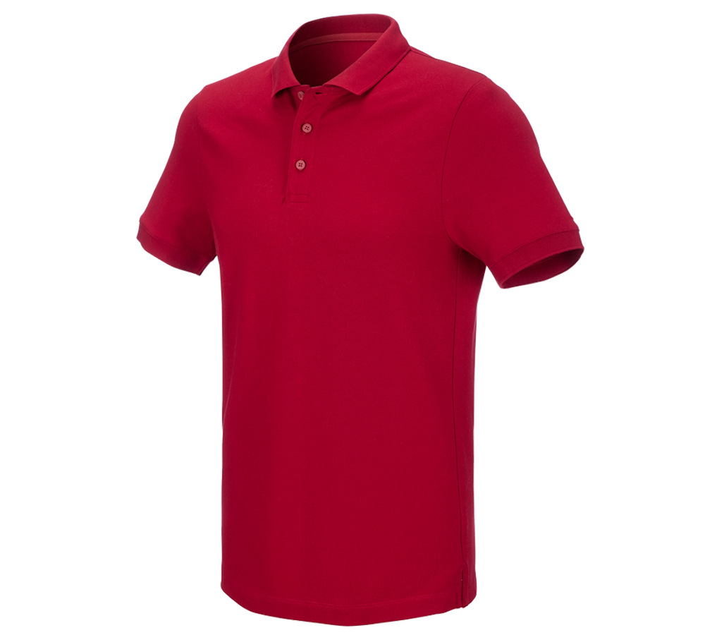 Koszulki | Pulower | Koszule: e.s. Koszulka polo z piki cotton stretch + ognistoczerwony