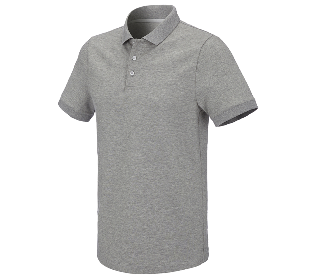 Koszulki | Pulower | Koszule: e.s. Koszulka polo z piki cotton stretch + szary melanżowy