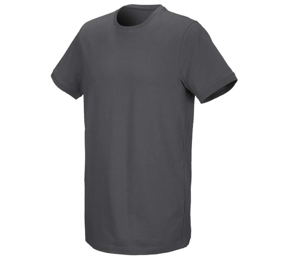 Koszulki | Pulower | Koszule: e.s. Koszulka cotton stretch, long fit + antracytowy