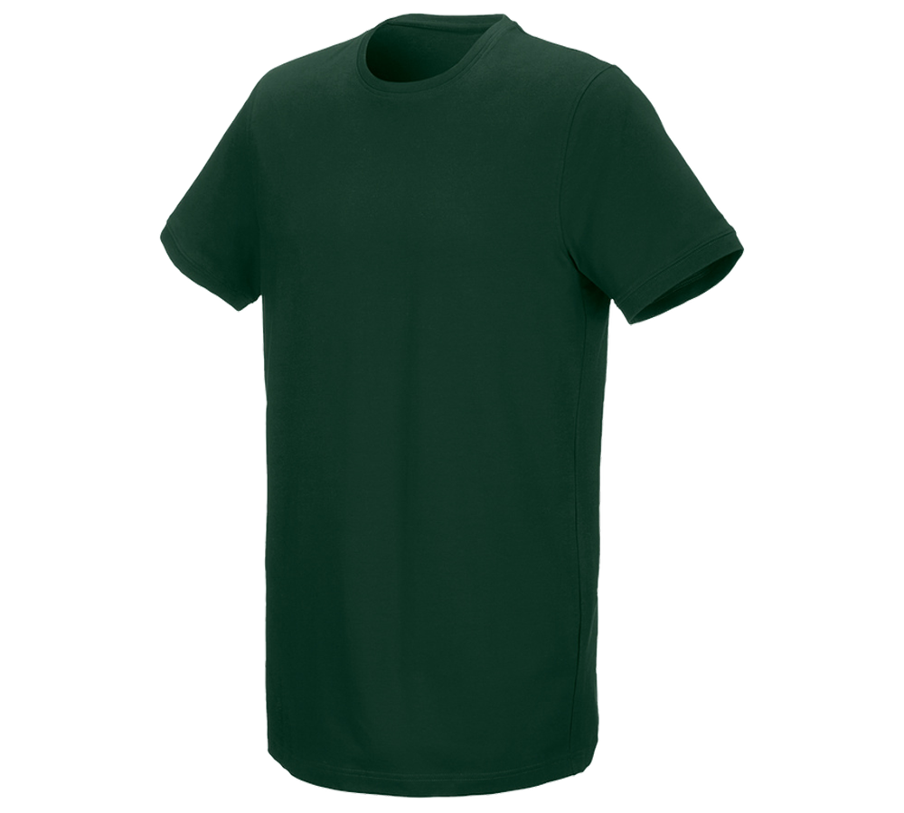 Koszulki | Pulower | Koszule: e.s. Koszulka cotton stretch, long fit + zielony