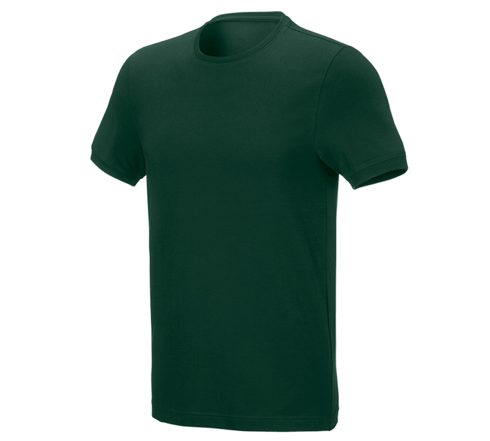 Koszulki | Pulower | Koszule: e.s. Koszulka cotton stretch, slim fit + zielony
