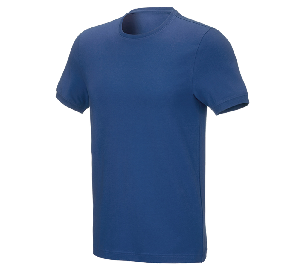 Koszulki | Pulower | Koszule: e.s. Koszulka cotton stretch, slim fit + błękit alkaliczny