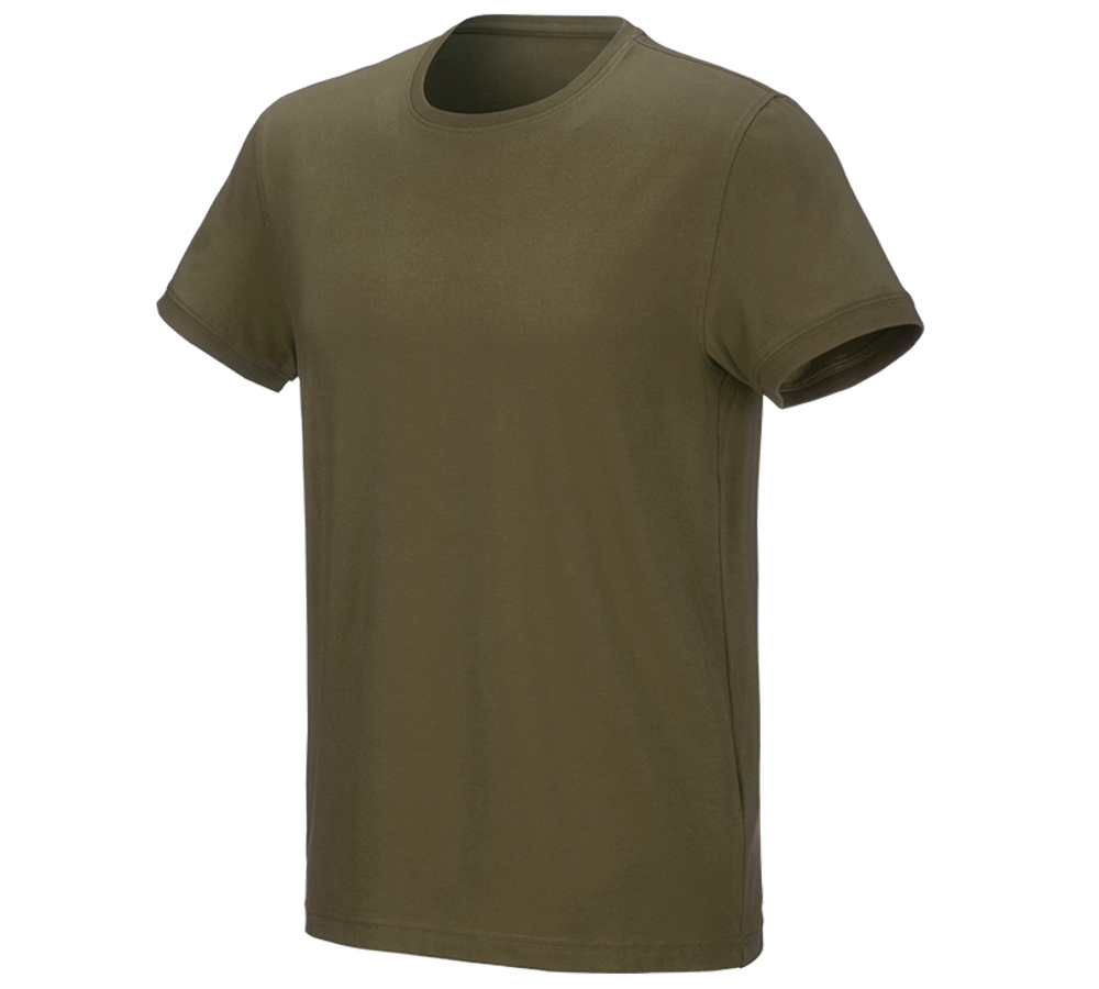 Koszulki | Pulower | Koszule: e.s. Koszulka cotton stretch + błotnista zieleń
