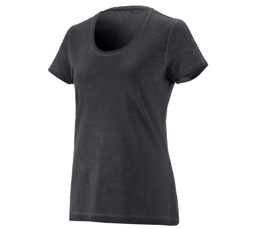 Koszulki | Pulower | Bluzki: e.s. Koszulka vintage cotton stretch, damska + czerń żelazowa vintage