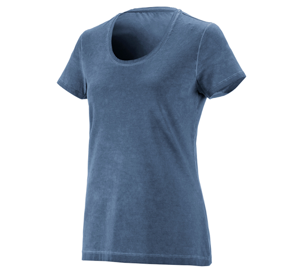 Tematy: e.s. Koszulka vintage cotton stretch, damska + niebieski antyczny vintage