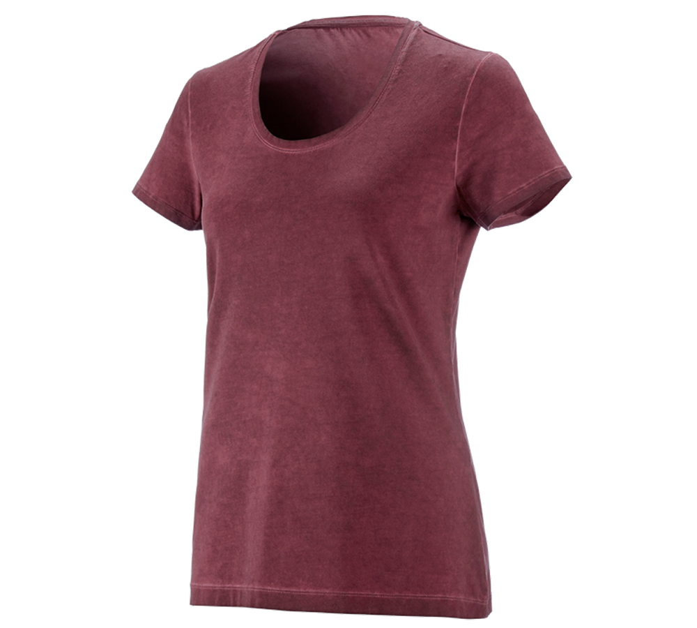 Tematy: e.s. Koszulka vintage cotton stretch, damska + rubinowy vintage
