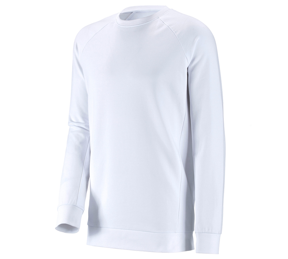 Koszulki | Pulower | Koszule: e.s. Bluza cotton stretch, long fit + biały