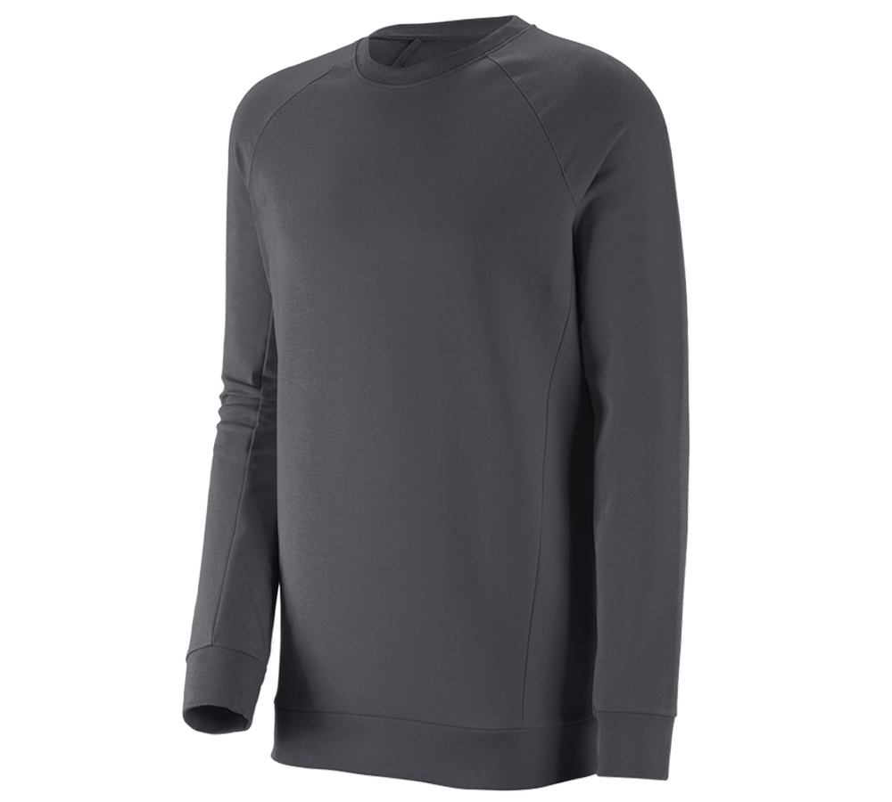 Koszulki | Pulower | Koszule: e.s. Bluza cotton stretch, long fit + antracytowy