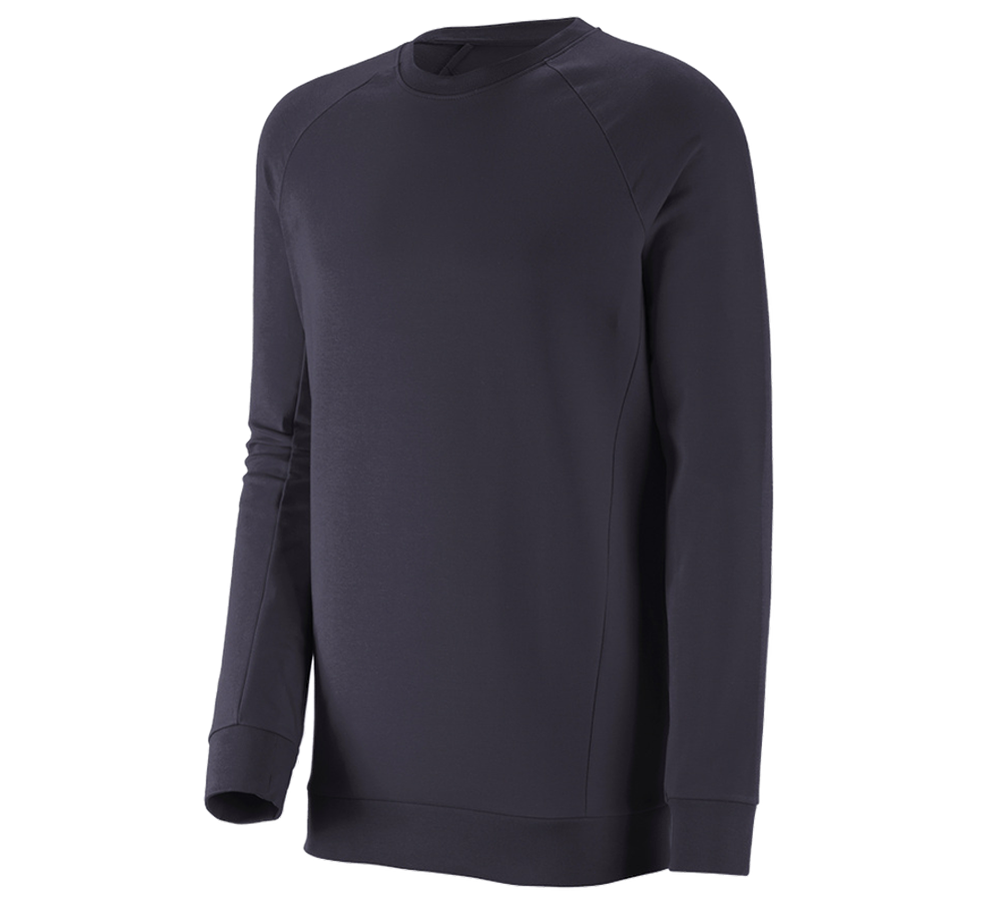 Koszulki | Pulower | Koszule: e.s. Bluza cotton stretch, long fit + granatowy