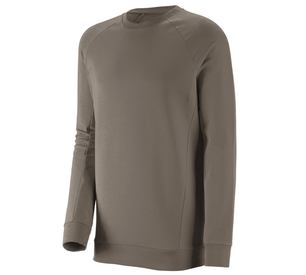 Koszulki | Pulower | Koszule: e.s. Bluza cotton stretch, long fit + kamienny