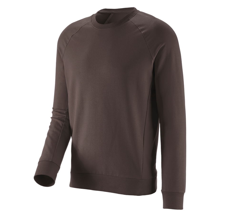 Koszulki | Pulower | Koszule: e.s. Bluza cotton stretch + kasztanowy