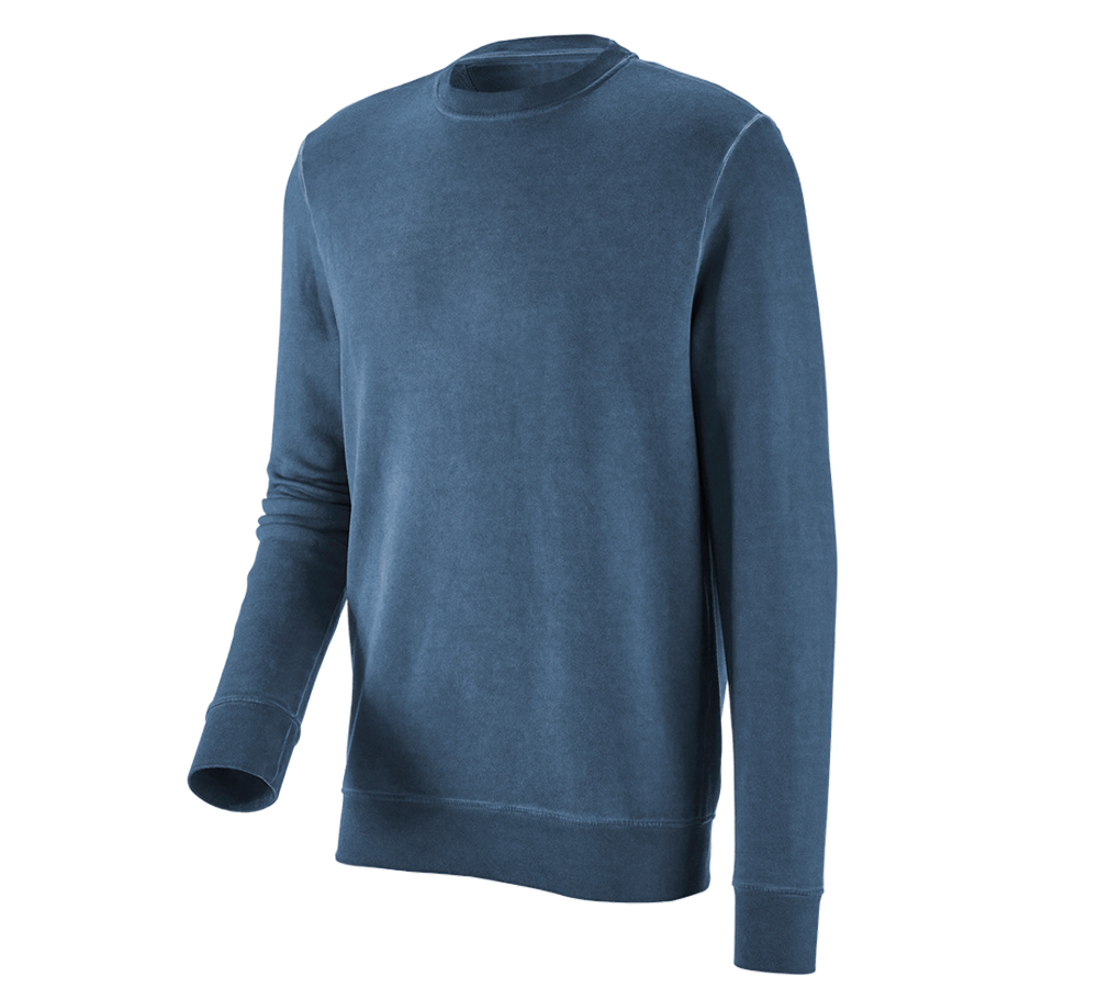 Koszulki | Pulower | Koszule: e.s. Bluza vintage poly cotton + niebieski antyczny vintage