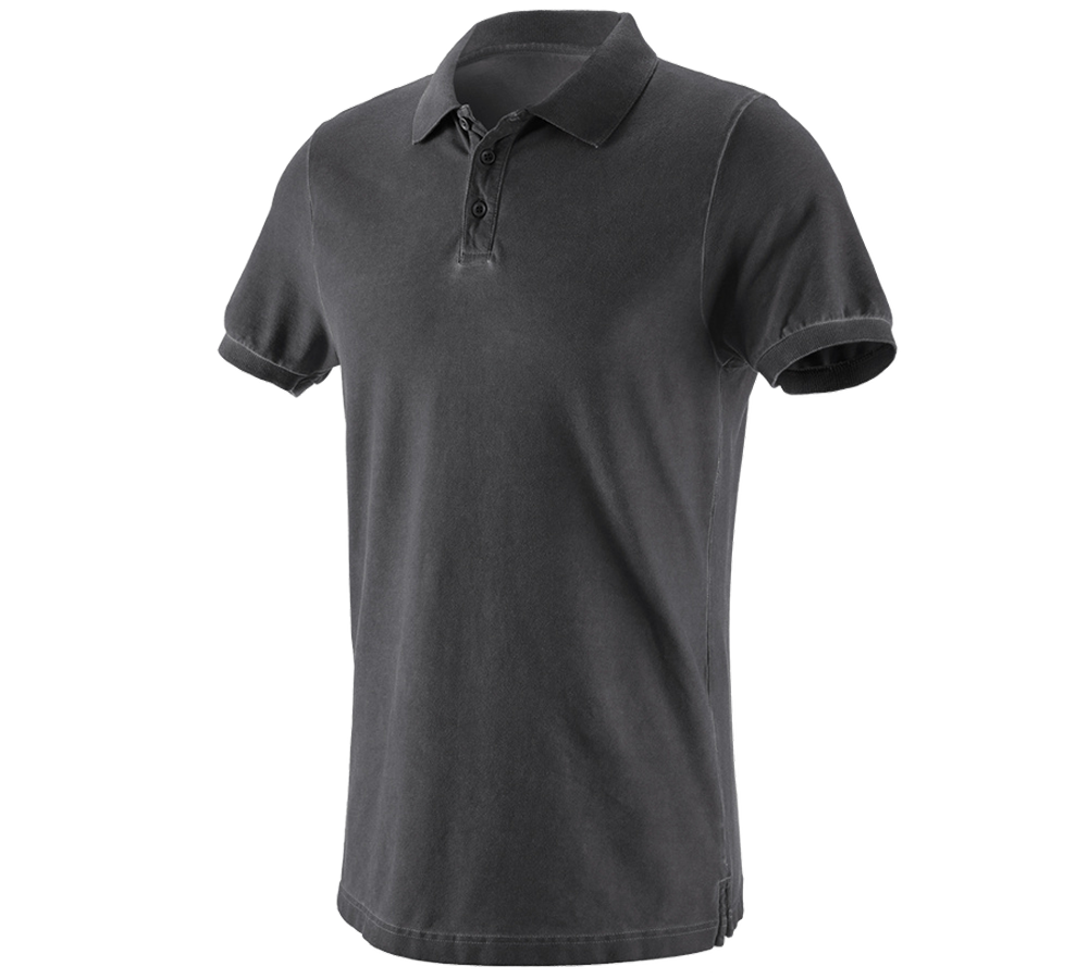 Koszulki | Pulower | Koszule: e.s. Koszulka polo vintage cotton stretch + czerń żelazowa vintage