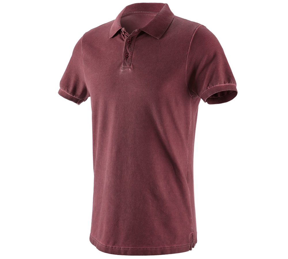 Koszulki | Pulower | Koszule: e.s. Koszulka polo vintage cotton stretch + rubinowy vintage
