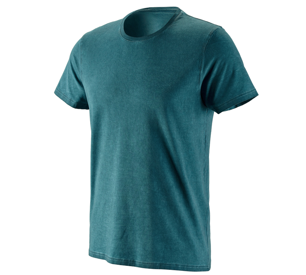 Koszulki | Pulower | Koszule: e.s. Koszulka vintage cotton stretch + ciemny cyjan vintage