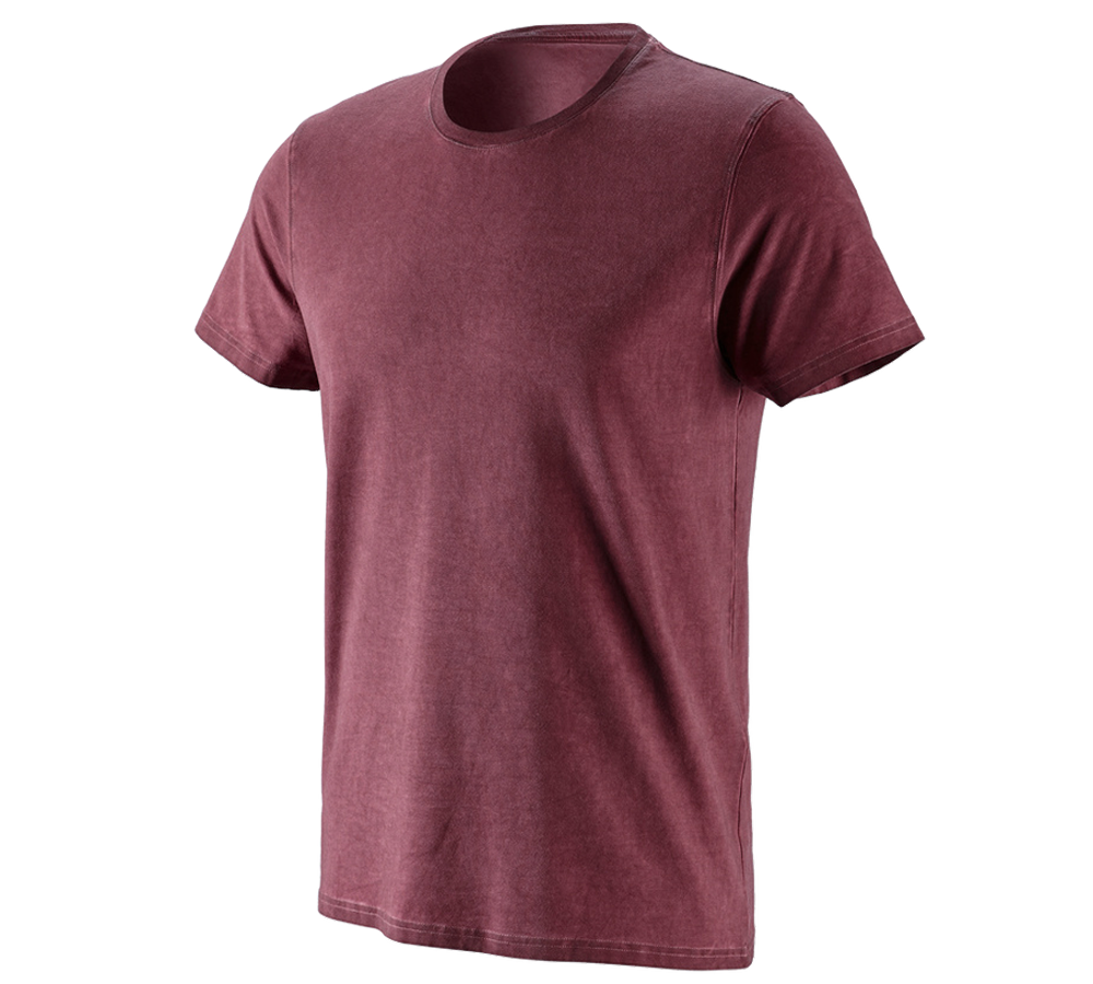 Koszulki | Pulower | Koszule: e.s. Koszulka vintage cotton stretch + rubinowy vintage