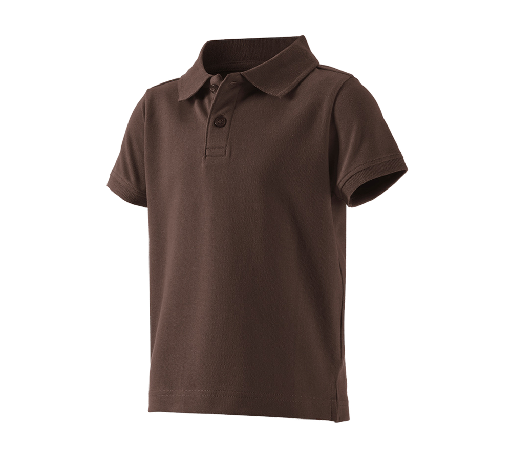 Koszulki | Pulower | Bluzki: e.s. Koszulka polo cotton stretch, dziecięca + kasztanowy