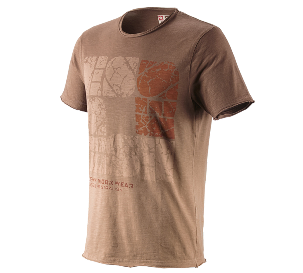 Koszulki | Pulower | Koszule: e.s. Koszulka denim workwear + jasnobrązowy vintage