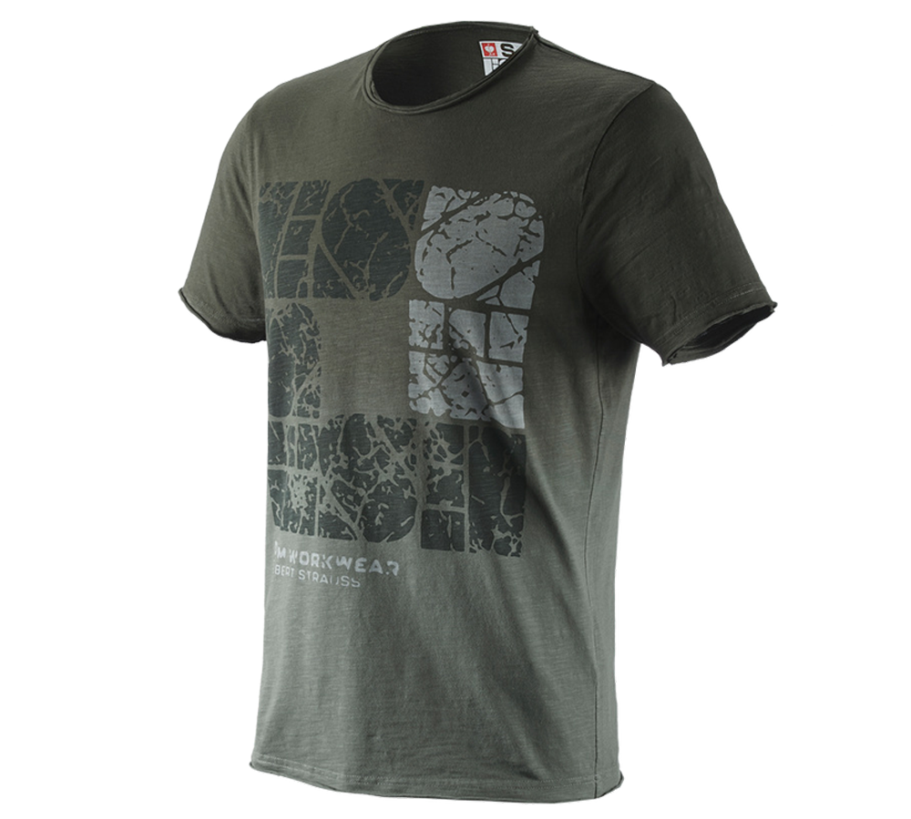 Koszulki | Pulower | Koszule: e.s. Koszulka denim workwear + zielony kamuflażowy vintage