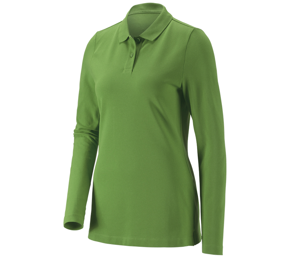 Koszulki | Pulower | Bluzki: e.s.Bluzka polo z piki, dł.ręk. cotton stretch,da. + zielony morski